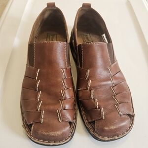 Josef Seibel European Leather Fisherman Sandals Shoes Slip-Ons Sz 39
